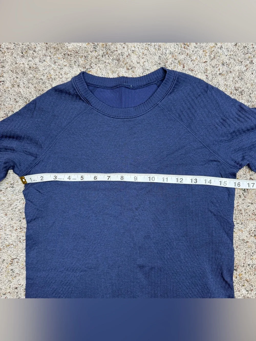 Lululemon Rest Less Long Sleeve Pullover Top Shirt Night Sea Navy Blue 6 W3BARS